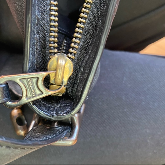 Coach Mini Bleeker Black Leather Crossbody Duffle Bag - Picture 5 of 9